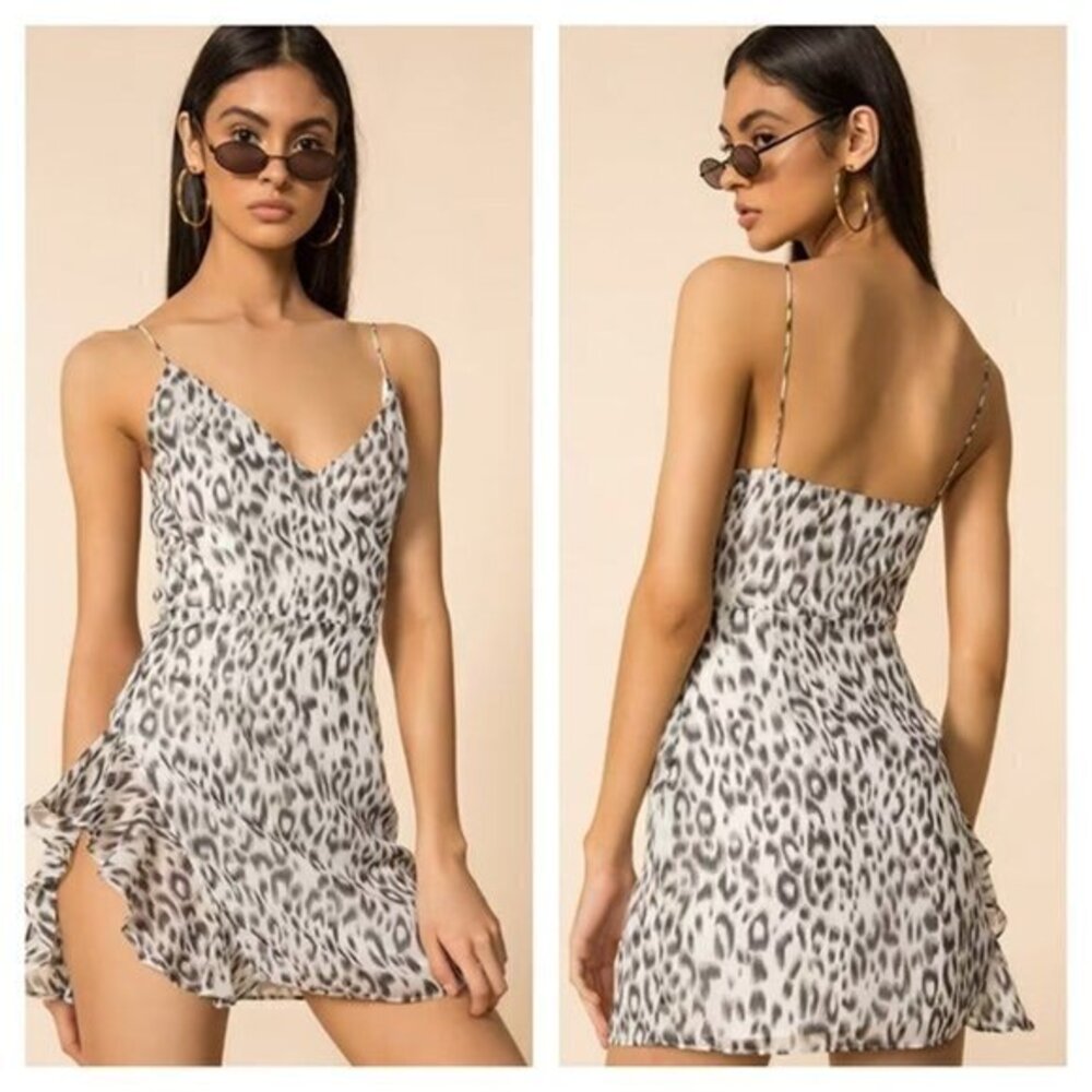 Superdown Kina Mini Dress - White Leopard